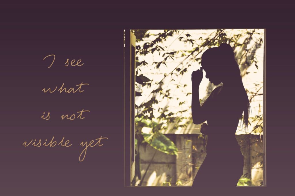 Silhouette Of A Woman Standing By A Window ENG